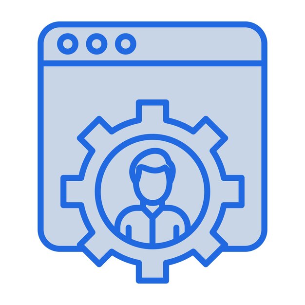 Ilustración en tono azul de desarrollo
