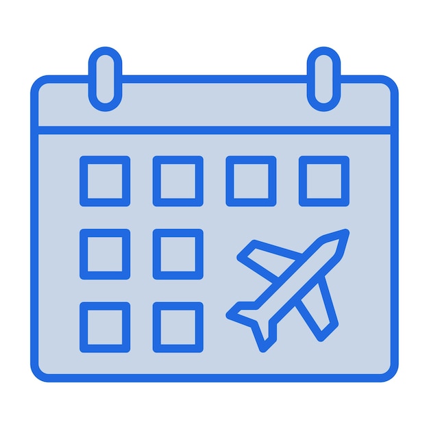 Ilustración de tono azul del horario