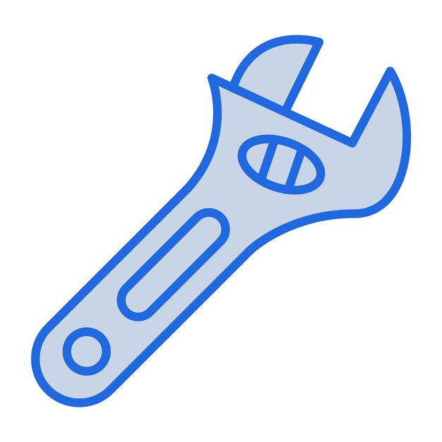 Ilustración en tono azul de la llave