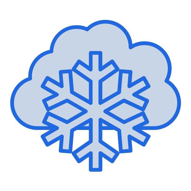 Ilustración en tono azul nevado
