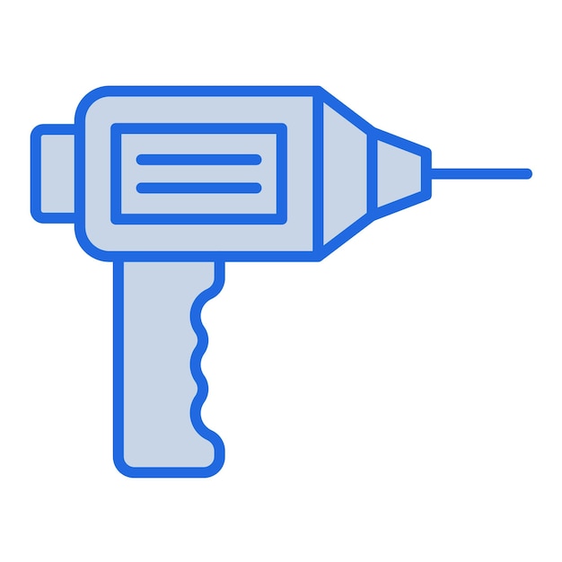 Ilustración en tono azul de perforación manual
