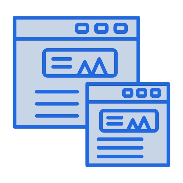 Ilustración de tono azul responsivo.