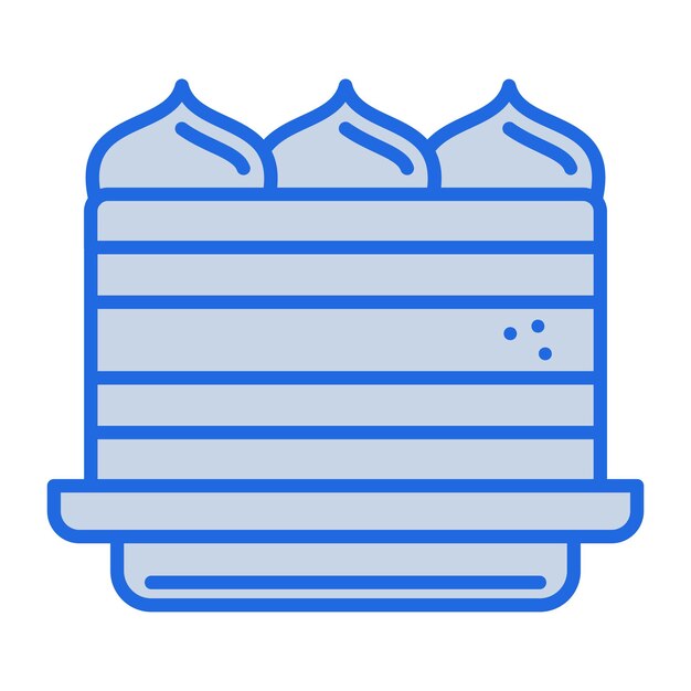 Ilustración en tono azul de Tiramisu