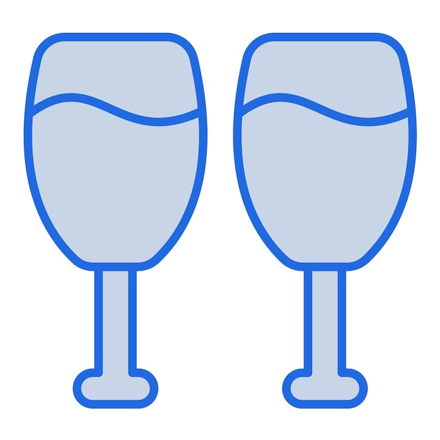 Ilustración del tono azul del vaso de bebida