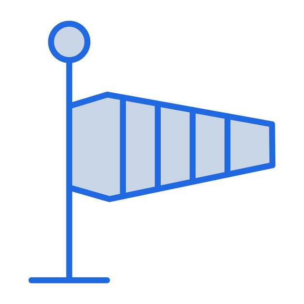 Ilustración en el tono azul de Windsock