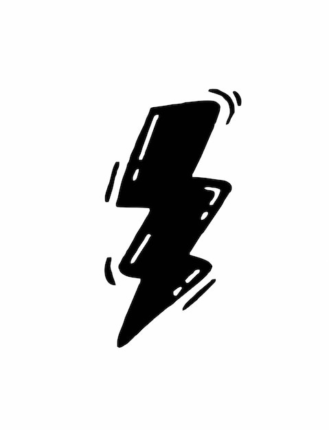 Ilustración de tormenta eléctrica para cómics Elemento de diseño retro Ilustración de garabatos vectoriales