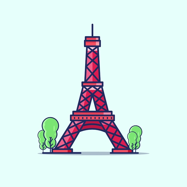 Ilustración de la torre eiffel