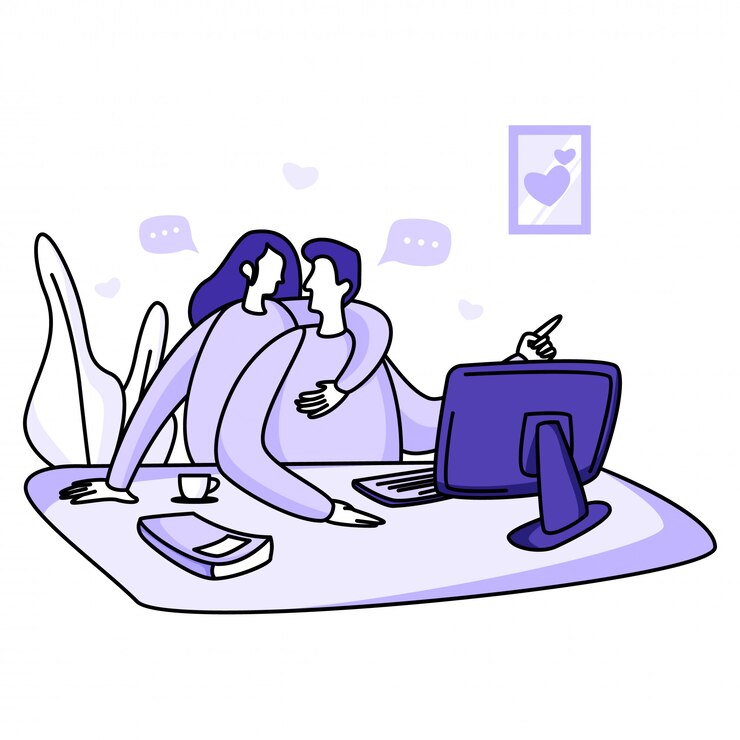 Vector ilustración del trabajo desde casa