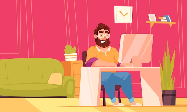 Ilustración de trabajo desde casa