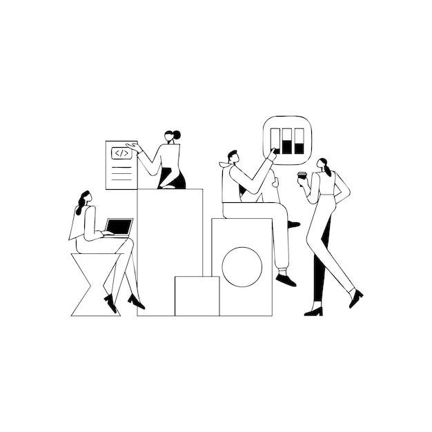 Ilustración de trabajo en equipo