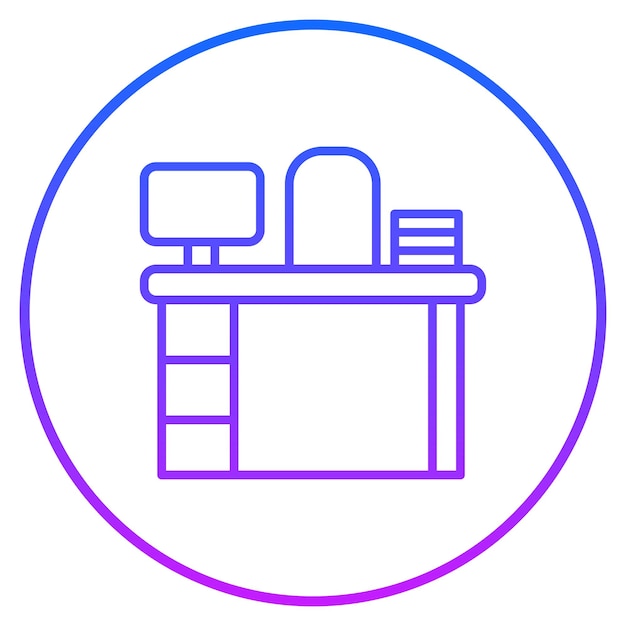 Ilustración de trabajo de tabla vectorial