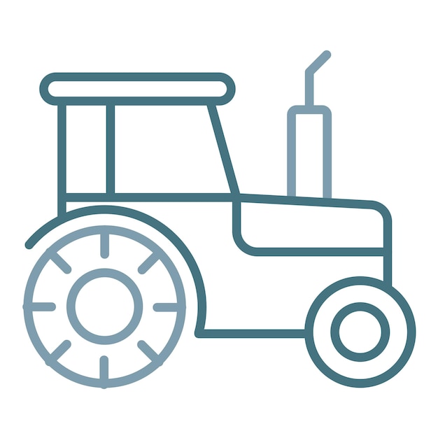 Ilustración del tractor Duotone