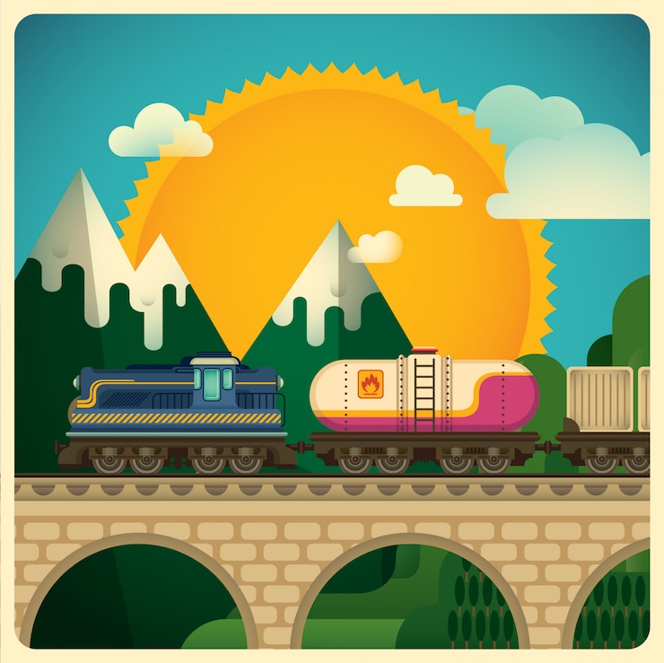 Vector ilustración de transporte de carga