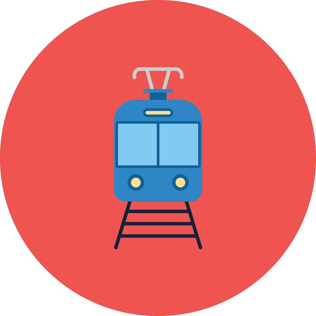 Ilustración del tranvía plano