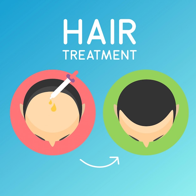 Ilustración de tratamiento de cabello
