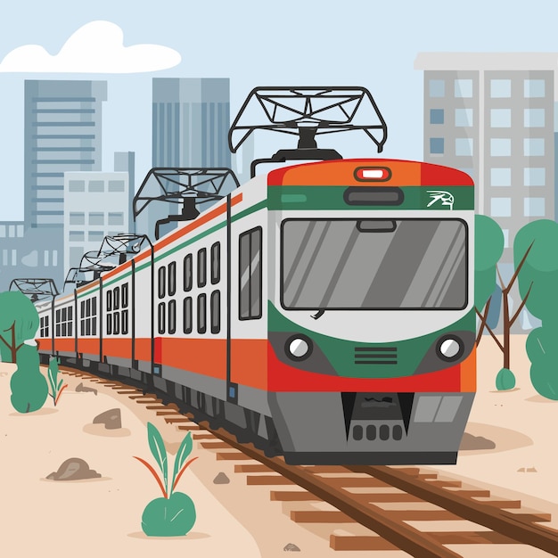 Ilustración del tren de metro de Bangladesh