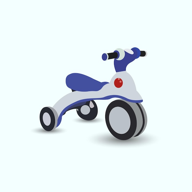 Ilustración de triciclo Vector Clip Art Vector Bicicleta para niños Deporte para niños Transporte Rueda Triciclo