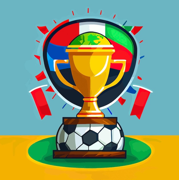 Vector ilustración del trofeo de la copa del mundo