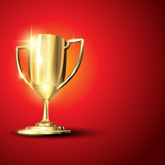 Ilustración de trofeo de oro