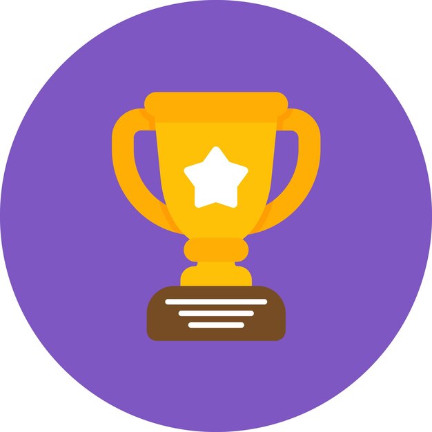 Ilustración del trofeo plano
