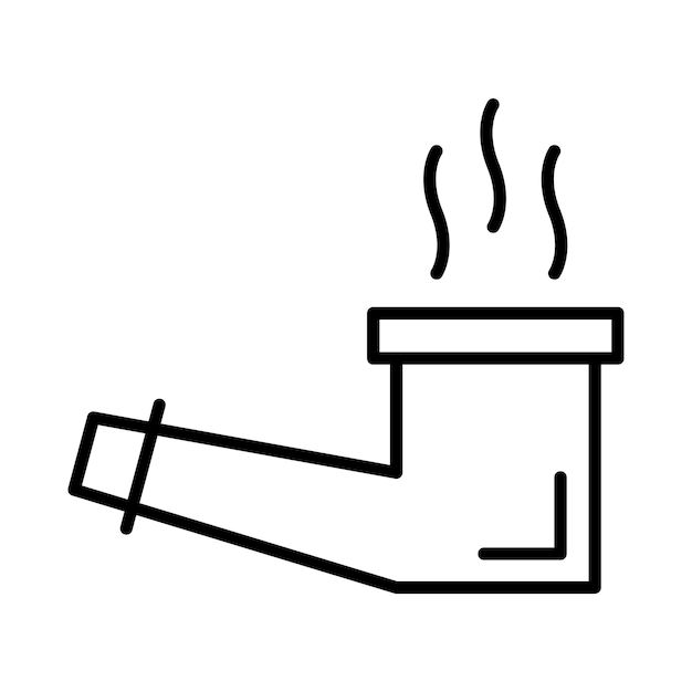 Ilustración de la tubería de fumar