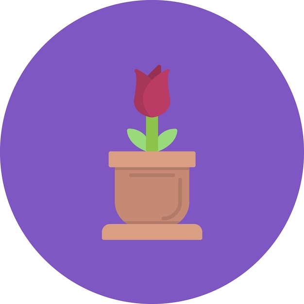Ilustración del tulipán plano