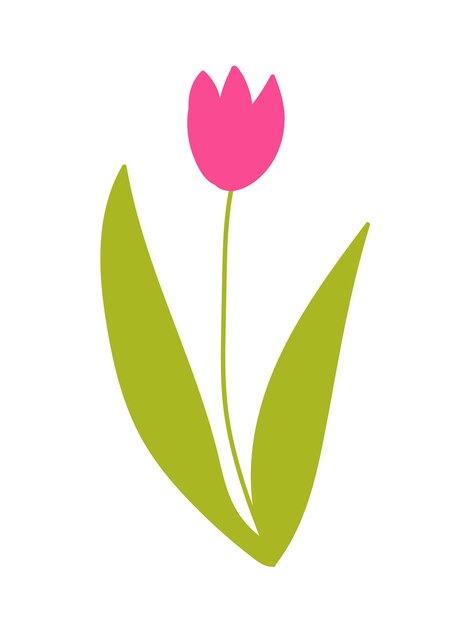 Ilustración de tulipán vectorial Bosquejo de flor de garabato dibujado a mano Decoración de primavera