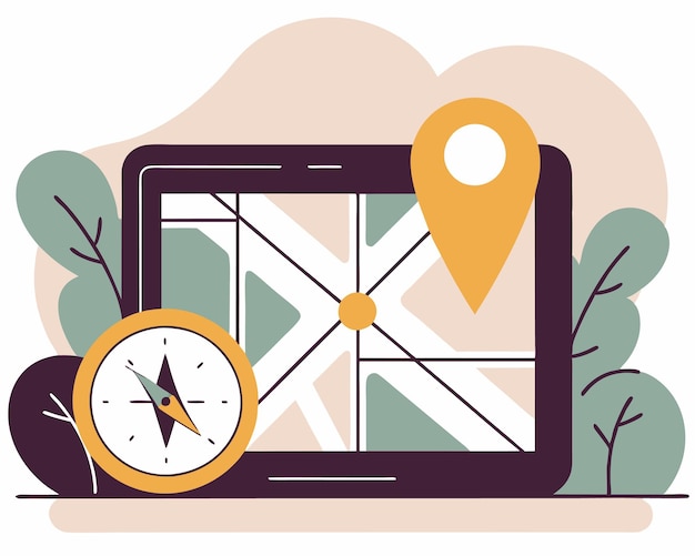 Una ilustración de la ubicación del GPS