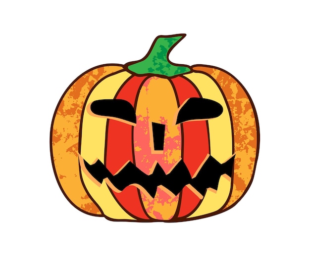 Vector ilustración única de halloween de calabaza para las vacaciones