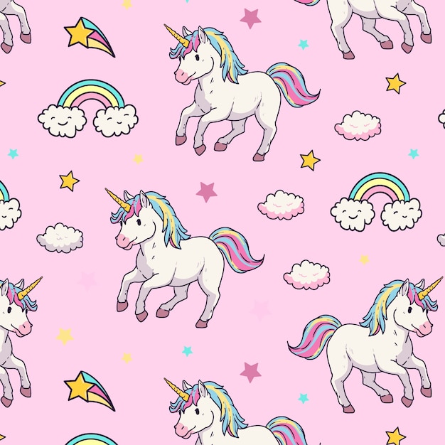 Ilustración de unicornio dibujado a mano