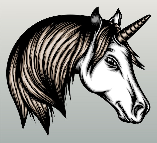 Vector ilustración de un unicornio.