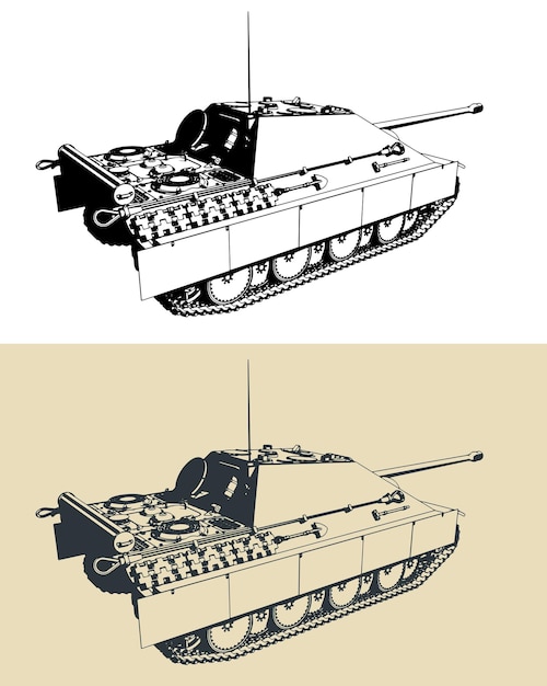 Ilustración de la unidad de artillería autopropulsada pesada alemana
