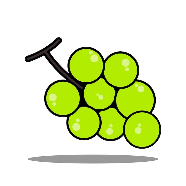 Ilustración de las uvas verdes
