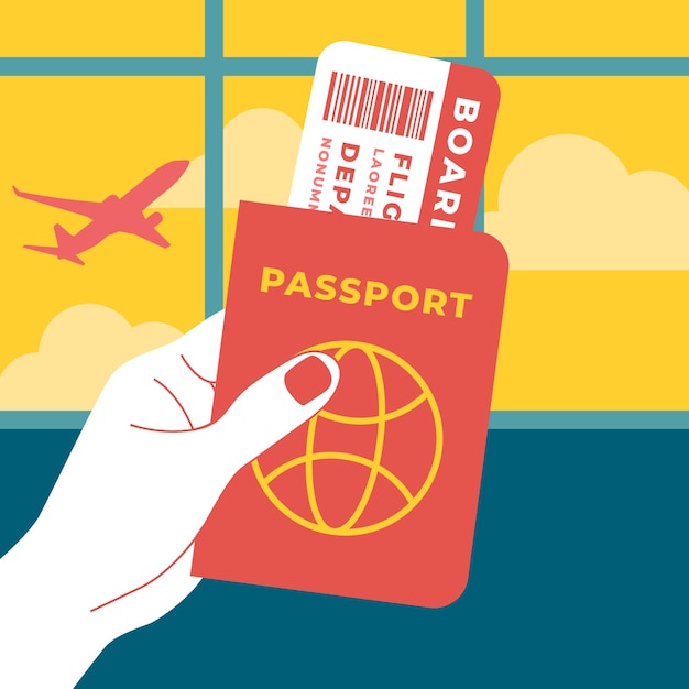 Ilustración de las vacaciones de verano para viajar