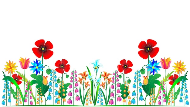 Una ilustración de una variedad de hermosas flores El aroma de la primavera la belleza de la naturaleza