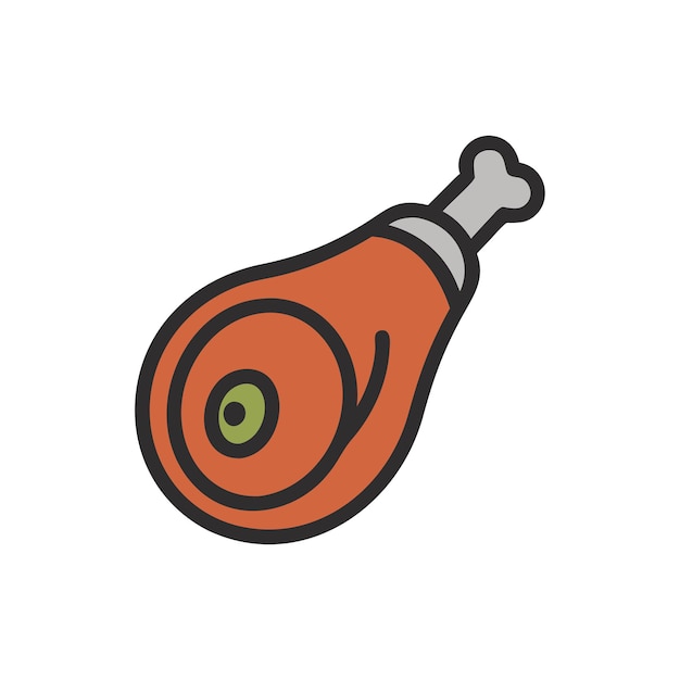 Ilustración de varios platos de alimentos frescos y de carne