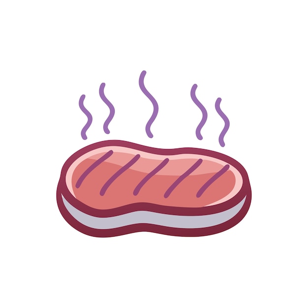 Ilustración de varios platos de alimentos frescos y de carne