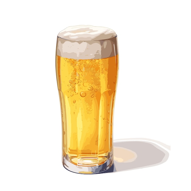 Ilustración de un vaso de cerveza de hopside