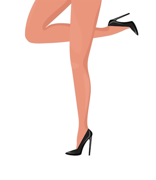 Ilustración de vector 3d Piernas de mujer de silueta gran diseño para cualquier propósito Fondo de vector