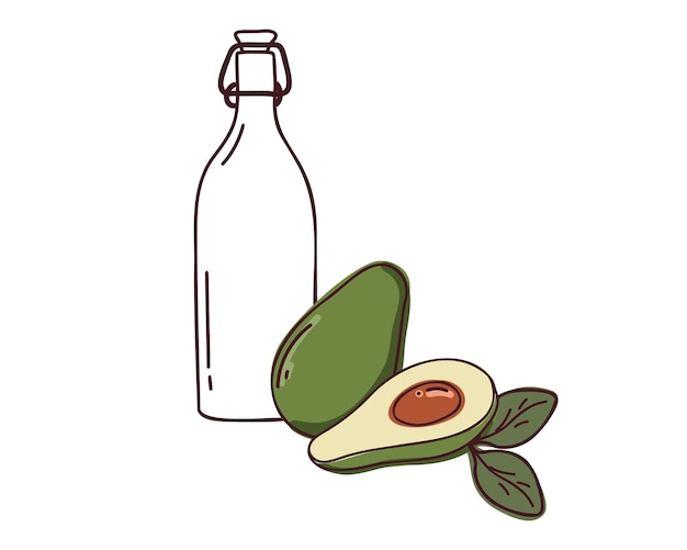 Ilustración de Vector de aceite de aguacate