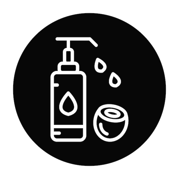 Ilustración del vector del aceite de coco