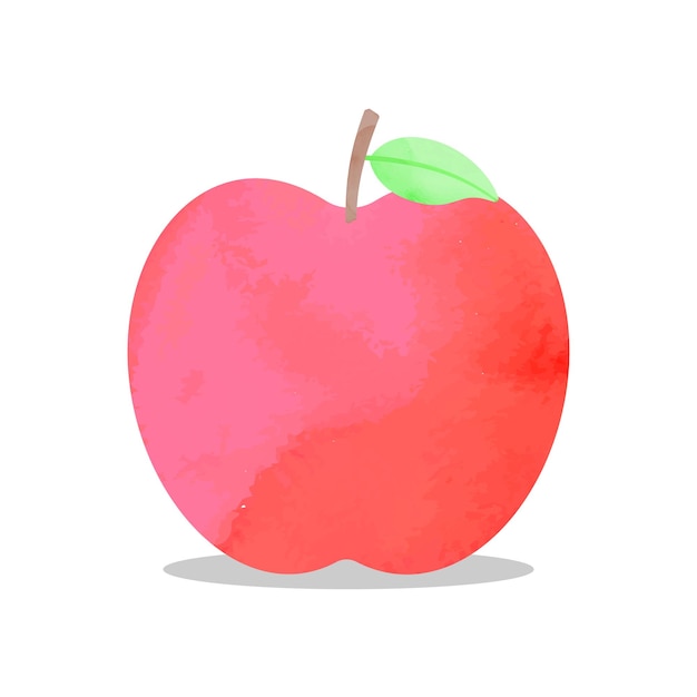 Vector ilustración de vector de acuarela de apple aislado