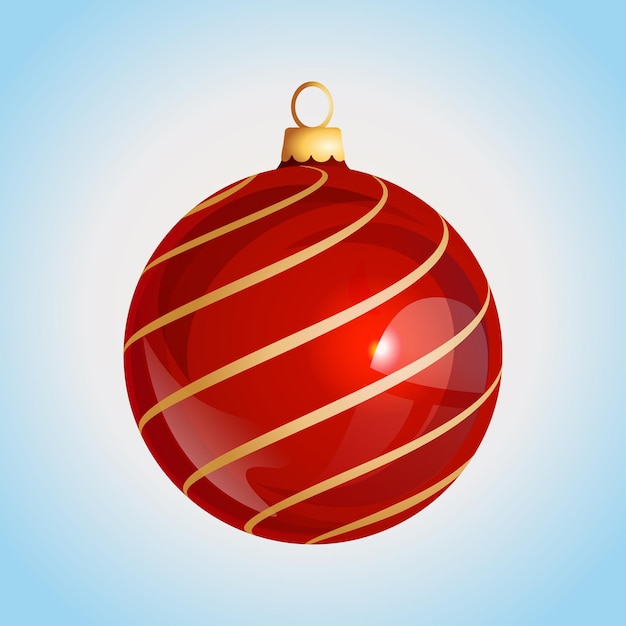 Ilustración de vector de adorno navideño brillante aislado Ilustración de decoración brillante de Navidad