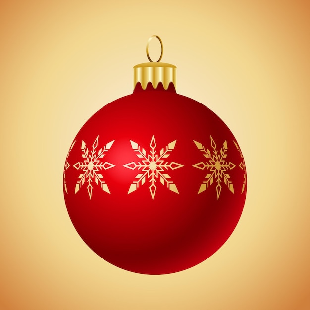Ilustración de vector de adorno navideño brillante aislado Ilustración de decoración mate de Navidad