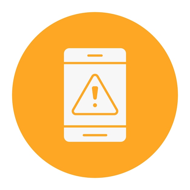 Ilustración del vector de advertencia móvil