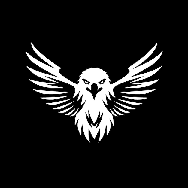 Ilustración de vector de águila blanco y negro