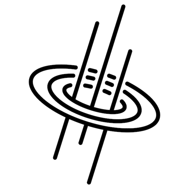 Ilustración del vector del agujero negro