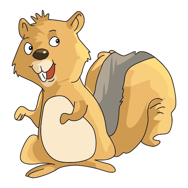 Ilustración de un vector aislado de ardilla