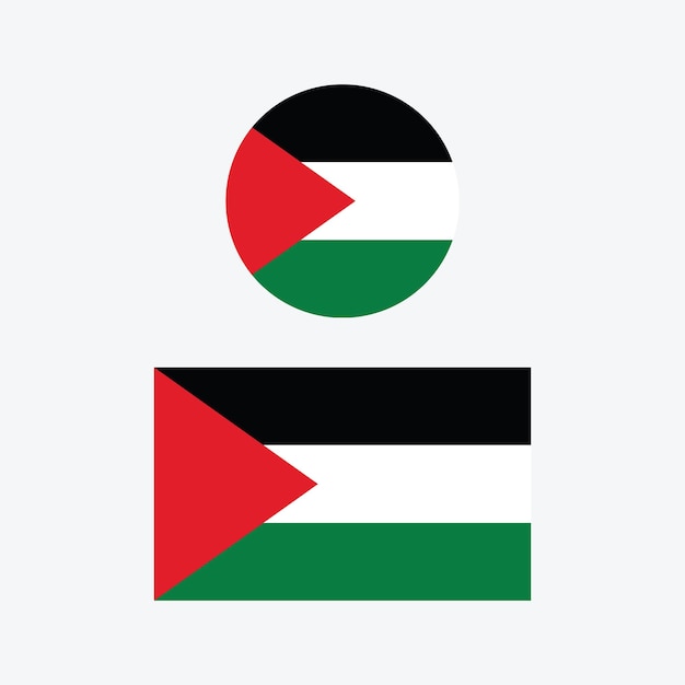 Ilustración del vector aislado de la bandera de Palestina