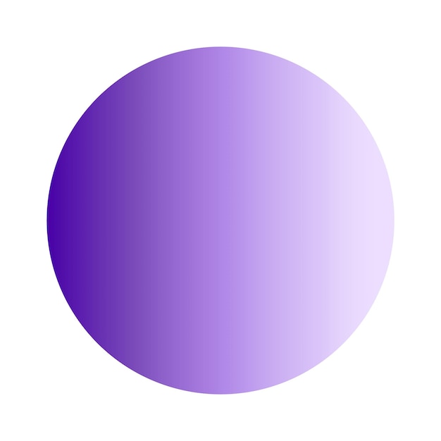 Ilustración de vector aislado de bola de degradado púrpura